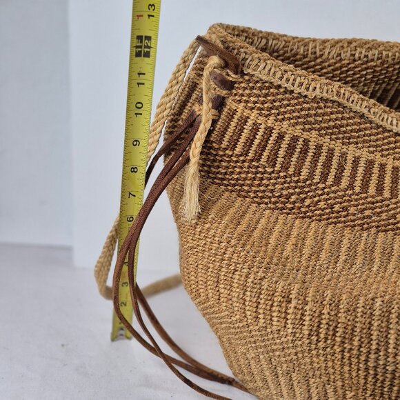Vintage Handwoven Sisal Tote Market Bag from Kenya  Large - Picture 15 of 15